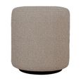 Ben Stool - Round - Cologne Dove - Boucle Fabric