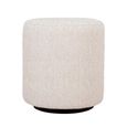 Ben Stool - Round - Cologne Ivory - Boucle Fabric