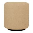 Ben Stool - Round - Cologne Latte - Boucle Fabric