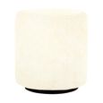 Ben Stool - Round - Oyster - Boucle Fabric