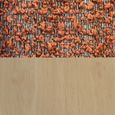 Whisper Stool - Round - Burnt Orange and White Washed Oak - Fabric and Wood