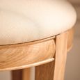 Bordeaux Dressing Stool - Round - Natural - Oak - Padded