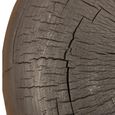 Footstool - Round - Rustic Dark Brown - Wooden