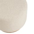 Daisy Pouf - Round - Beige Boucle - Fabric