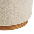 Daisy Pouf - Round - Beige Boucle - Fabric