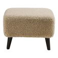 Lunaro Footstool - Light Brown - Fabric