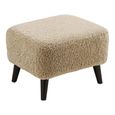 Lunaro Footstool - Light Brown - Fabric