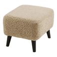 Lunaro Footstool - Light Brown - Fabric