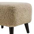 Lunaro Footstool - Light Brown - Fabric