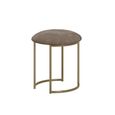 Essenza Italian Stool - Round - Grey - Fabric and Metal
