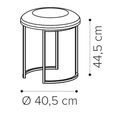 Essenza Italian Stool - Round - Grey - Fabric and Metal