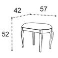 Verdi Italian Ivory Padded French Style Dressing Stool thumbnail 2