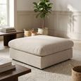 Haven Footstool - Biscuit - Fabric