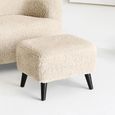 Lunaro Footstool - Light Brown - Fabric