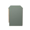 Java Fluted Bed Box - 4 Drawer - Natural and Reed Green