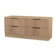 Java Fluted Bed Box - 4 Drawer - Natural and Nebraska