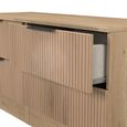 Java Fluted Bed Box - 4 Drawer - Natural and Nebraska