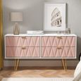 Diamond Bed Box - with Gold Hairpin Legs - Pink and White