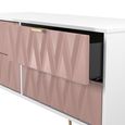 Diamond Bed Box - with Gold Hairpin Legs - Pink and White