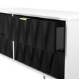 Diamond Bed Box - with Gold Hairpin Legs - Black and White