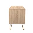Diamond Bed Box - with Gold Hairpin Legs - Oak
