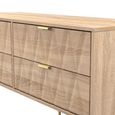 Diamond Bed Box - with Gold Hairpin Legs - Oak