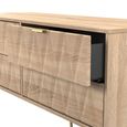 Diamond Bed Box - with Gold Hairpin Legs - Oak