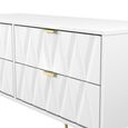 Diamond Bed Box - with Gold Hairpin Legs - White