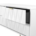 Diamond Bed Box - with Gold Hairpin Legs - White