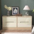 Monaco Bed Box - Cream Gloss and Light Oak