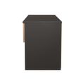 Bora Bed Box - 2 Drawer - Open Shelf - Gold Craft Oak and Graphite