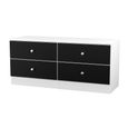 Yarmouth Bed Box - 4 Drawer - Black Matt and White Matt