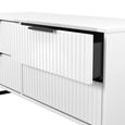 Fluted Bed Box - 4 Drawer - White Matt