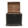 Distressed Storage Trunk - Black - Wooden