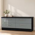 Knightsbridge Grey Gloss and Black Bed Box thumbnail