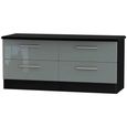 Knightsbridge Grey Gloss and Black Bed Box thumbnail 2