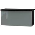 Knightsbridge Grey Gloss and Black Blanket Box thumbnail 2