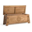 Sumbawa Natural Teak Wood Oriental Style Storage Trunk  thumbnail 3