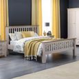 Richmond Bed - Slatted - Grey - Sizes Available
