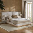 Como Bed - White Fabric - Sizes Available