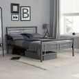Montana Bed - Silver Metal - Sizes Available