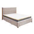 Arabella Bed - Grey Velvet Fabric - Sizes Available