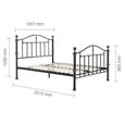 Victoria Bed - Silver Metal - Sizes Available