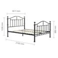 Victoria Bed - Silver Metal - Sizes Available