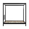 Roxanne 4 Poster Canopy Bed - Black - Sizes Available