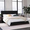 Dakota Fabric Bed - Black - Sizes Available - 4026009UK