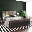 Emily Linen Upholstered Bed - Grey - 5ft King Size - 4108429UK
