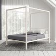 Modern Metal Bed - White - 4ft 6in Double - 4073139UK