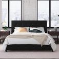 Dakota Fabric Bed - Black - Sizes Available - 4026009UK