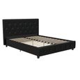 Dakota Fabric Bed - Black - Sizes Available - 4026009UK